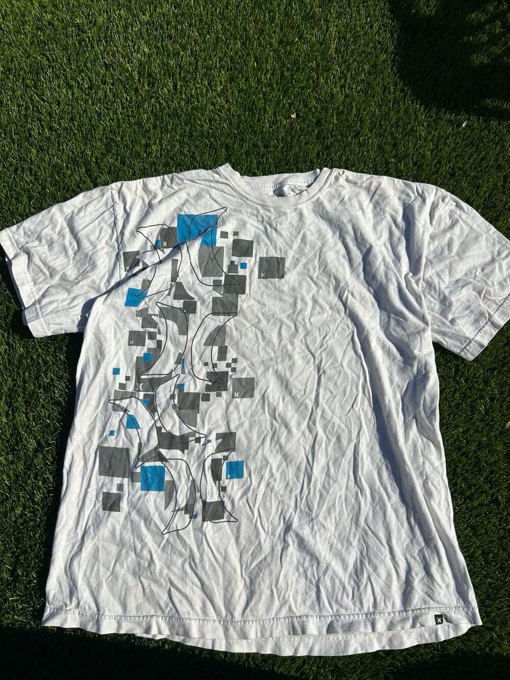 Hurley Graphic Tee Y2K Surf Surfwear Vintage White XL